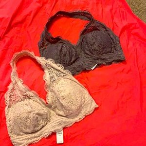 Aerie XL Bralette Beige-NWT/Gray-worn once-washed